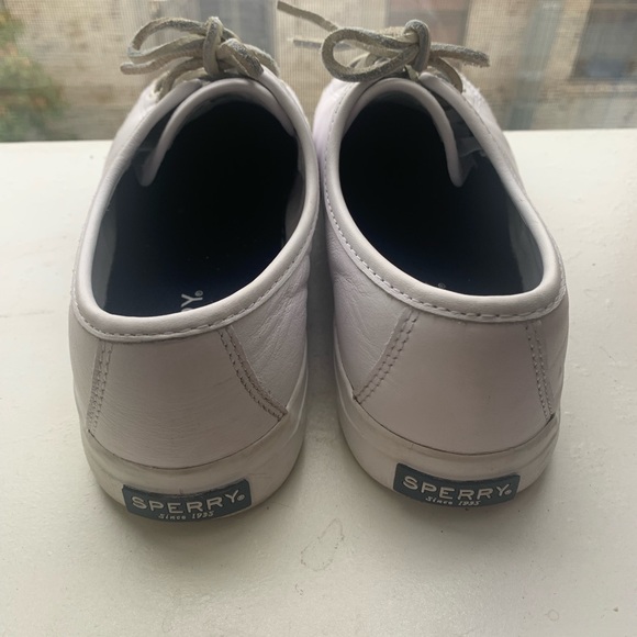 Sperry Crest Vibe White Leather Sneakers - Picture 4 of 6